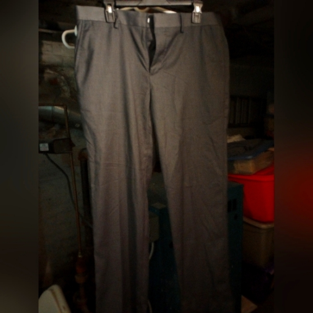 Gray Slim Fit Dress Slacks